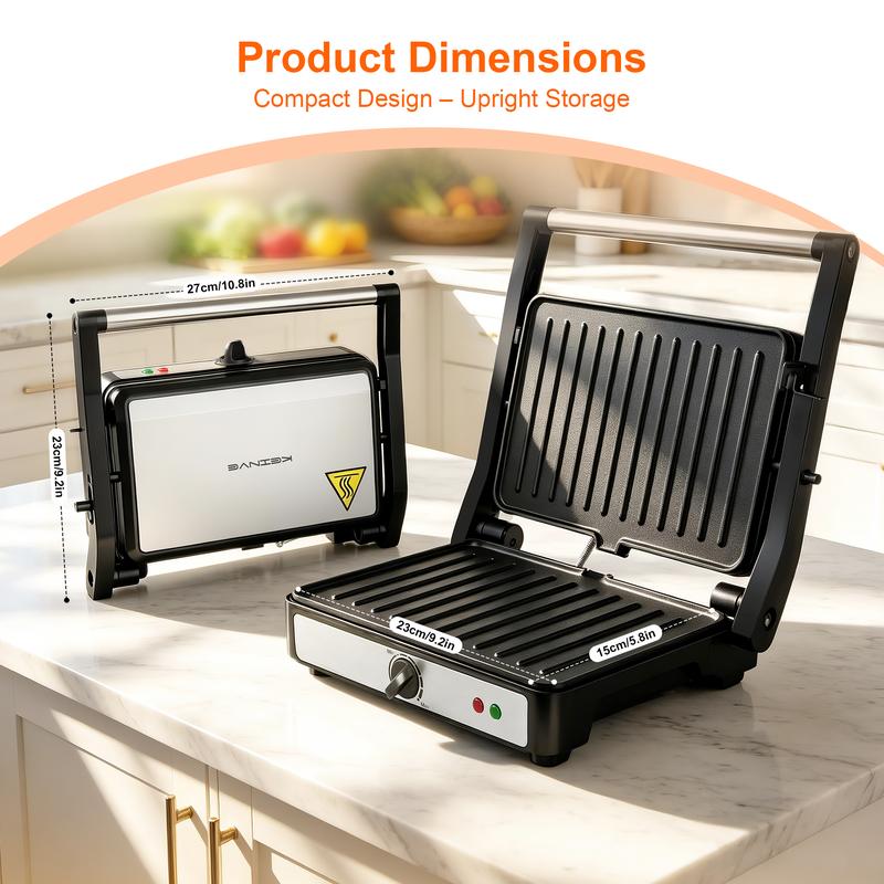 CenterLife Press Grill Pro | 3-in-1 Sandwich, Waffle & Panini Maker with Snap-Out Plates