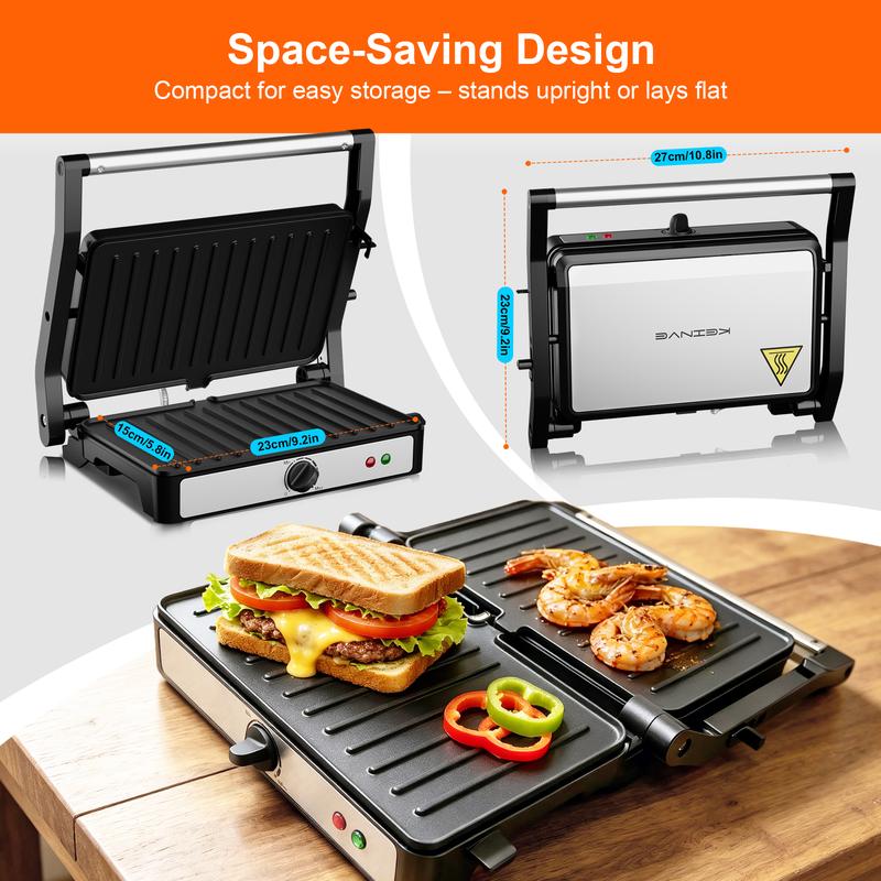 CenterLife Press Grill Pro | 3-in-1 Sandwich, Waffle & Panini Maker with Snap-Out Plates