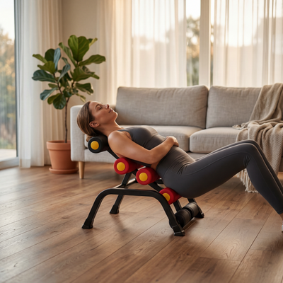 Center. FlexBridge™ 3-Stage Back Stretch Bench