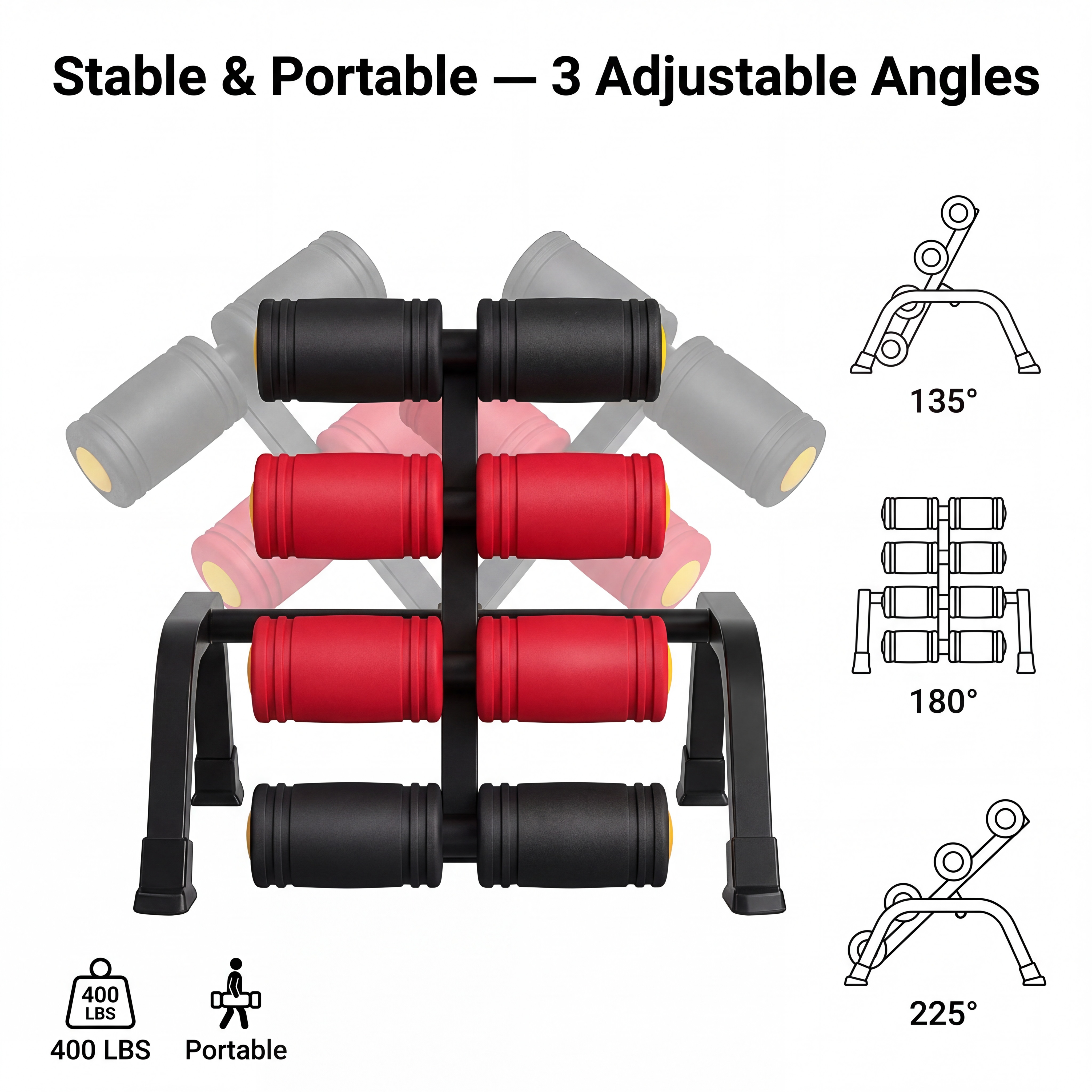 Center. FlexBridge™ 3-Stage Back Stretch Bench