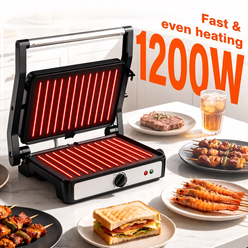 CenterLife Press Grill Pro | 3-in-1 Sandwich, Waffle & Panini Maker with Snap-Out Plates